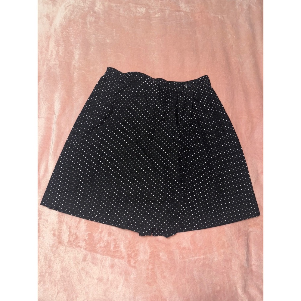 Charter Club Black White Polka Dot A Line Skort‎ Size 8